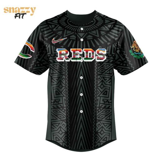 Cincinnati Reds Mexican Heritage Night New Black Jersey