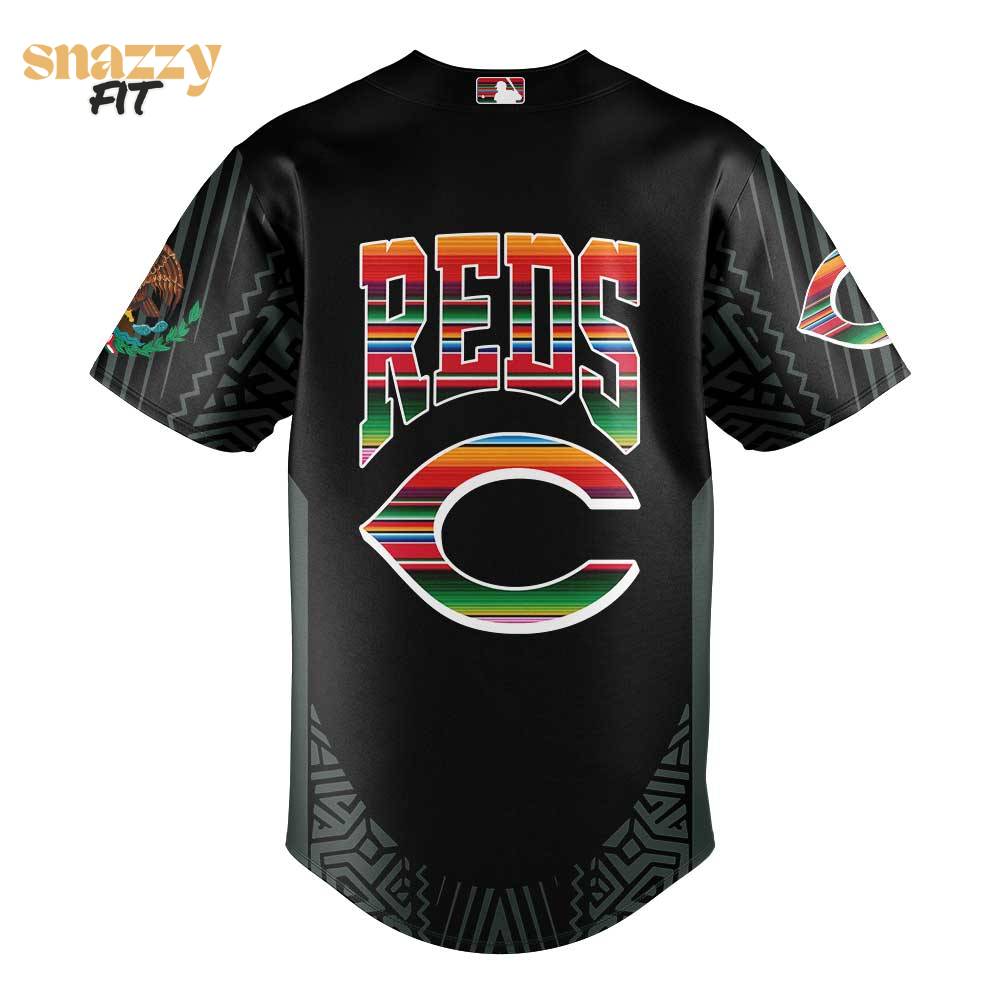 Cincinnati Reds Mexican Heritage Night New Black Jersey Cincinnati Reds Mexican Heritage Night New Black Jersey