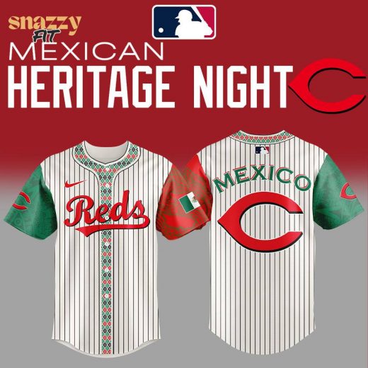 Cincinnati Reds Mexican Heritage Night Striped Jersey