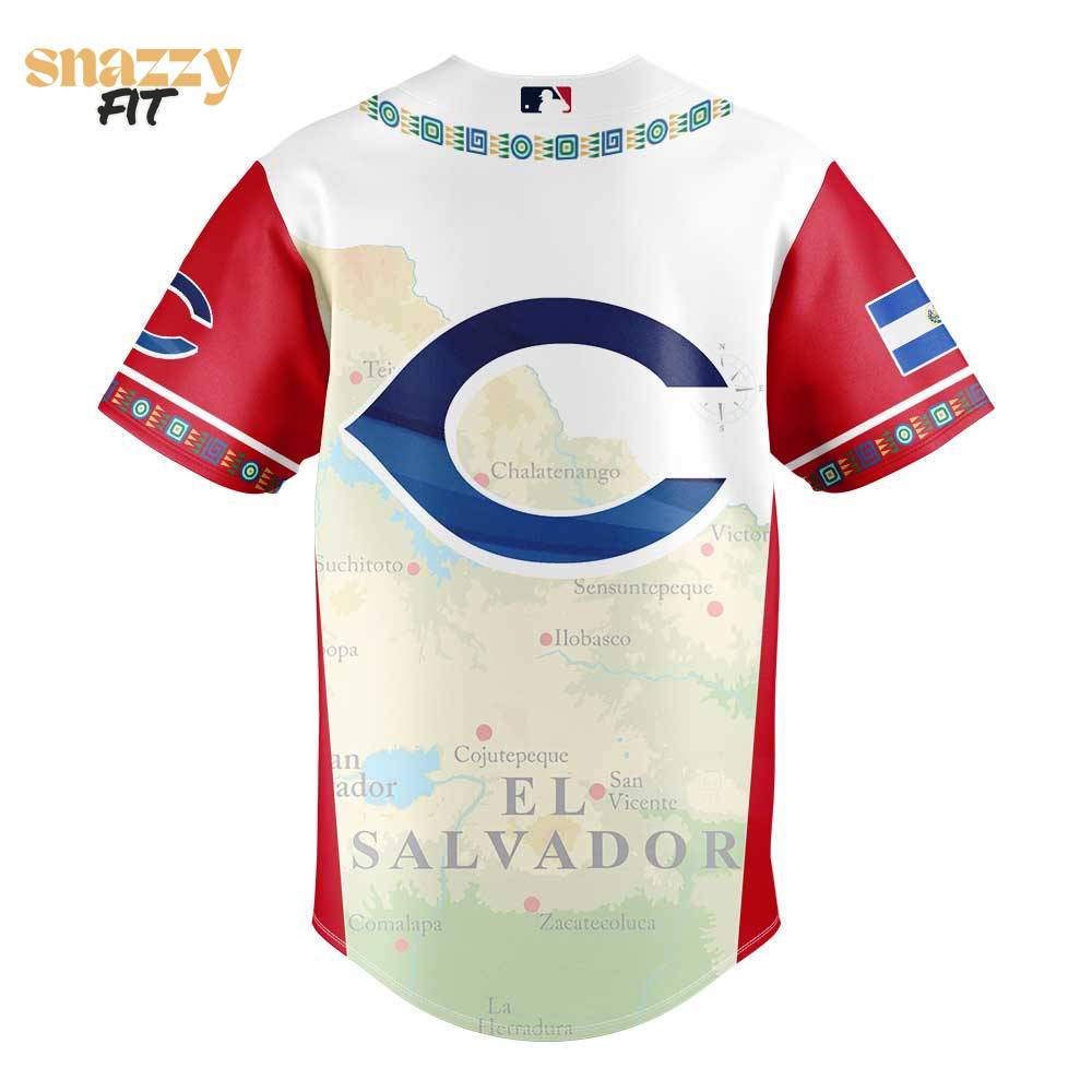 Cincinnati Reds Salvadoran Heritage Jersey 2025 Cincinnati Reds Salvadoran Heritage Jersey 2025