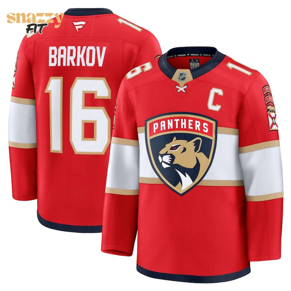 Florida Panthers Aleksander Barkov Fanatics Red Home Premium Jersey Florida Panthers Aleksander Barkov Fanatics Red Home Premium Jersey