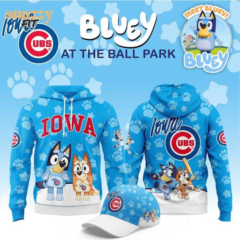Iowa Cubs Bluey Night Special Hoodie Iowa Cubs Bluey Night Special Hoodie