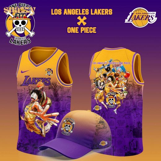 Los Angeles Lakers x Monkey D. Luffy One Piece the Straw Hat Pirates Jersey V2