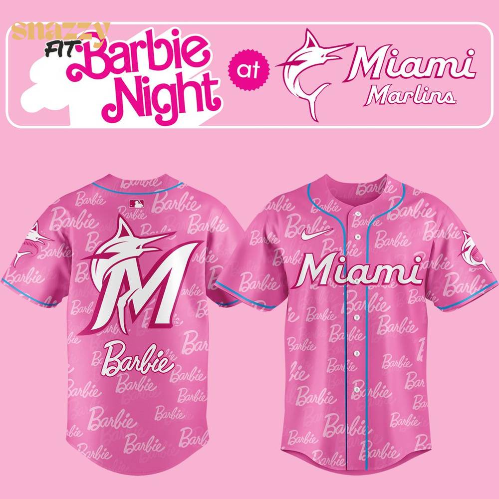 Miami Marlins Barbie Special Limited Edition Jersey Miami Marlins Barbie Special Limited Edition Jersey