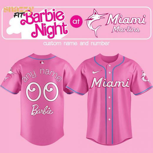 Miami Marlins Barbie Special Limited Edition Jersey Custom V2