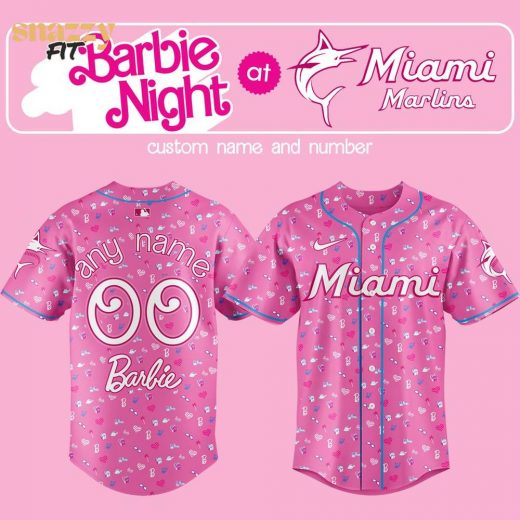 Miami Marlins Barbie Special Limited Edition Jersey Custom V3