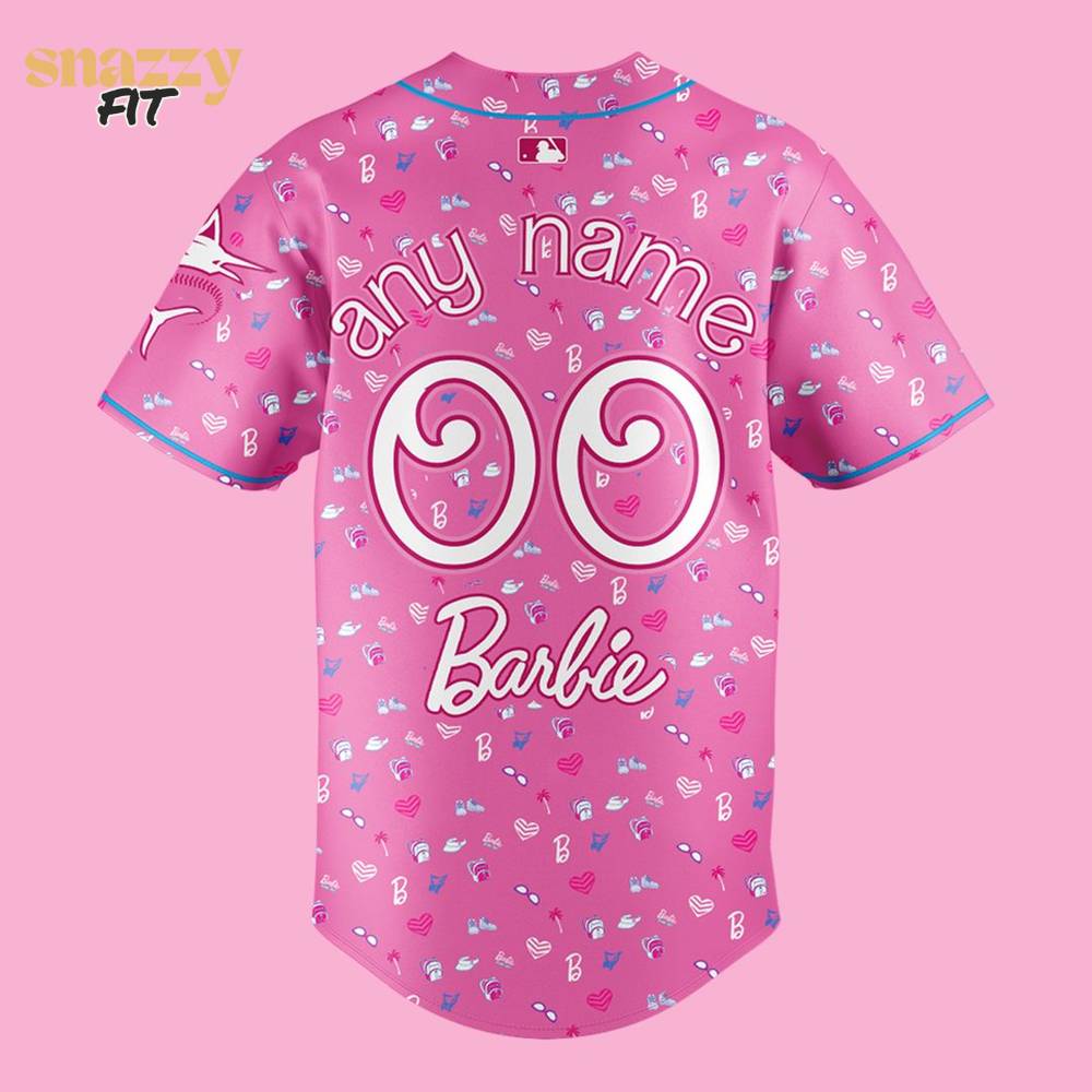 Miami Marlins Barbie Special Limited Edition Jersey Custom V3 Miami Marlins Barbie Special Limited Edition Jersey Custom V3