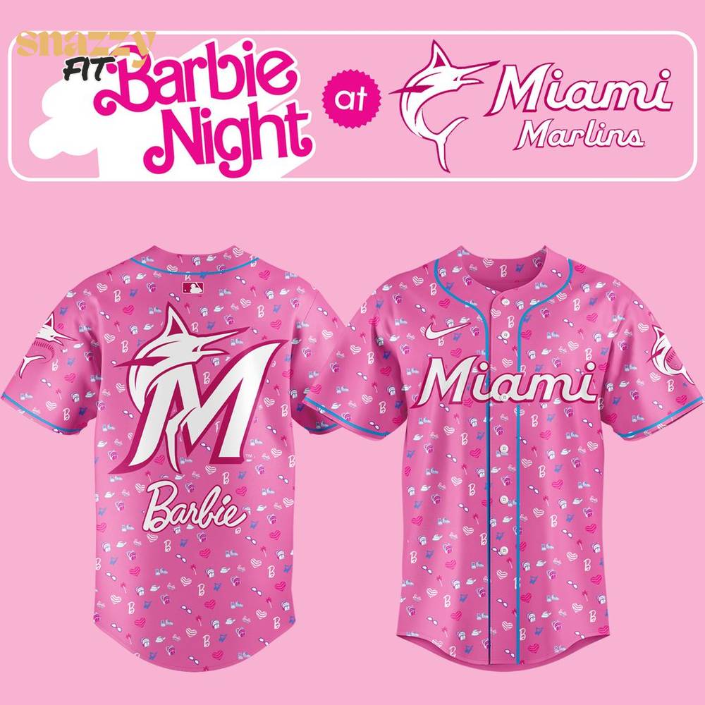 Miami Marlins Barbie Special Limited Edition Jersey V3 Miami Marlins Barbie Special Limited Edition Jersey V3