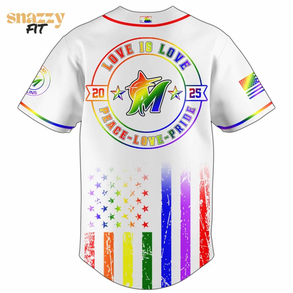 Miami Marlins MLB Happy Pride Month Limited Edition Jersey 2025 Miami Marlins MLB Happy Pride Month Limited Edition Jersey 2025
