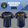 Milwaukee Brewers NURSES NIGHT White Baseball Jersey