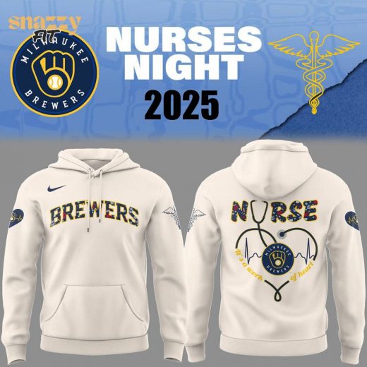 Milwaukee Brewers NURSES NIGHT White Hoodie