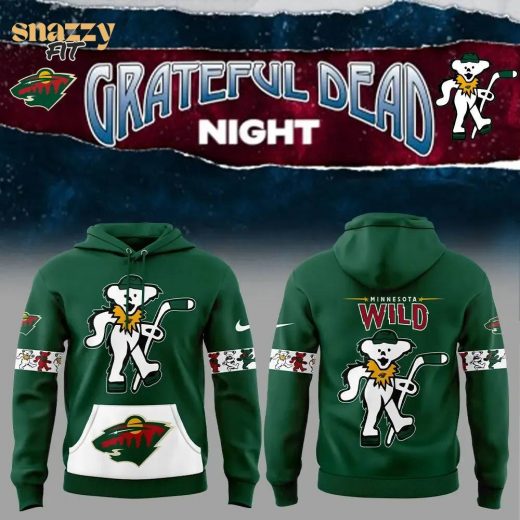 Minnesota Wild Grateful Dead Night Green Hoodie