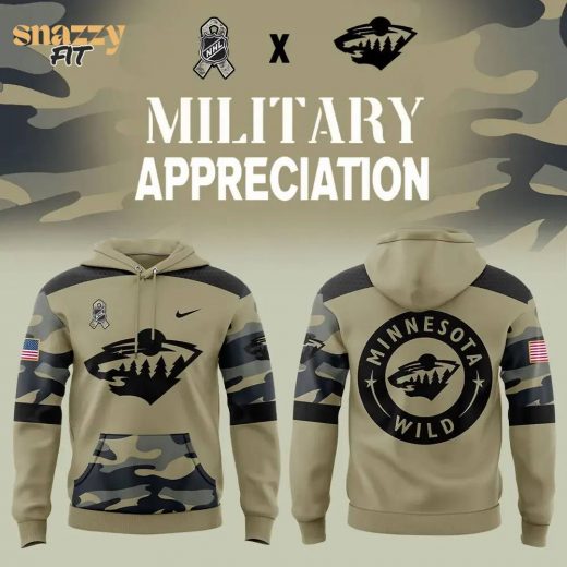 Minnesota Wild Military Appreciation Limited Edition Hoodie