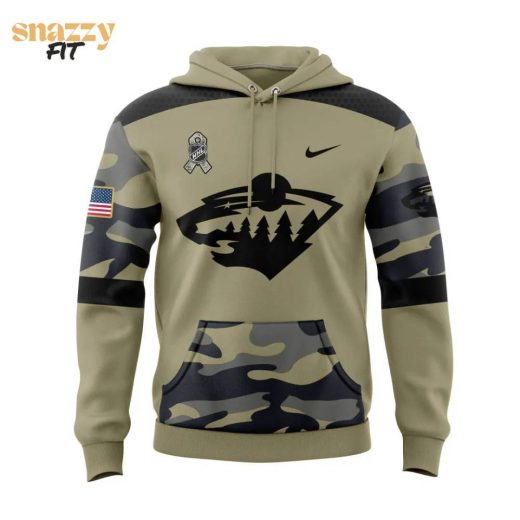 Minnesota Wild Military Appreciation Limited Edition Hoodie
