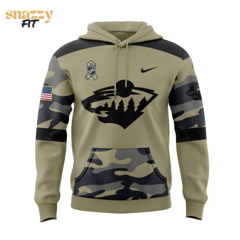 Minnesota Wild Military Appreciation Limited Edition Hoodie Minnesota Wild Military Appreciation Limited Edition Hoodie