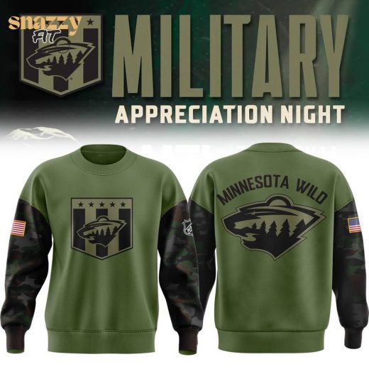 Minnesota Wild Special Military Apreciation Sweatshirt