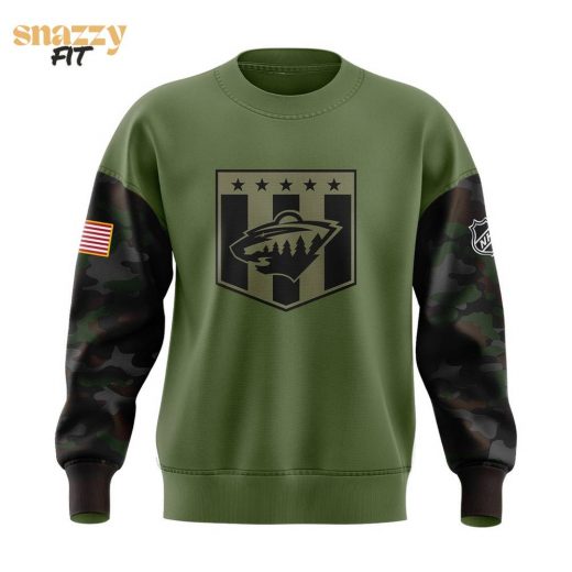 Minnesota Wild Special Military Apreciation Sweatshirt