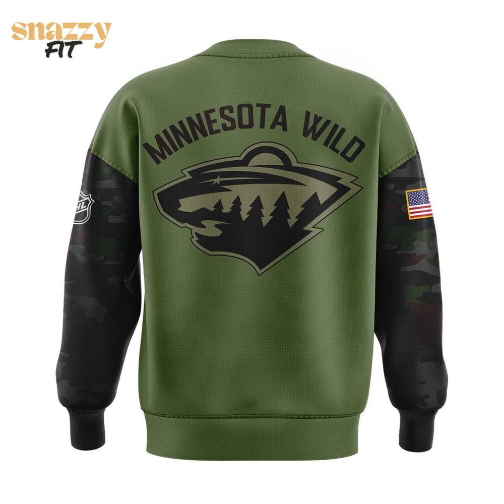Minnesota Wild Special Military Apreciation Sweatshirt Minnesota Wild Special Military Apreciation Sweatshirt