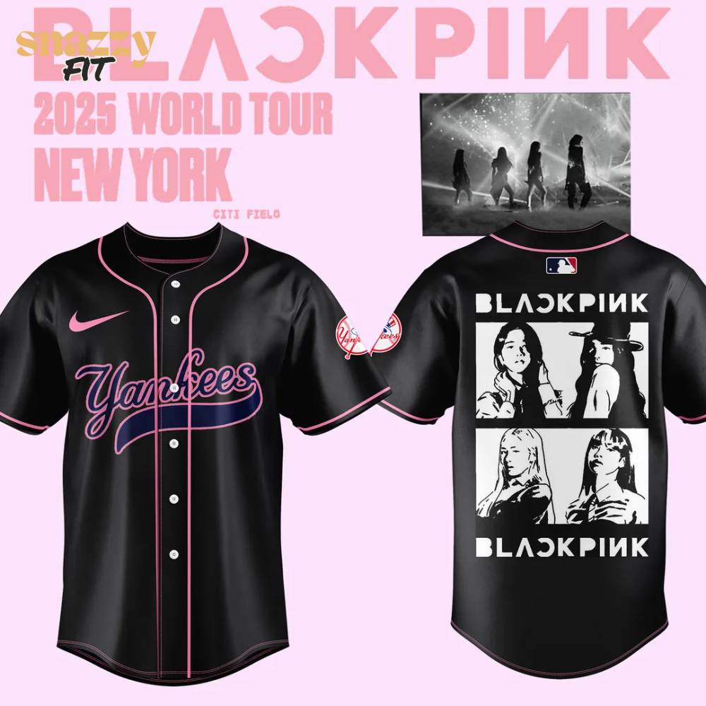 New York Yankees BLACKPINK Limited Edition Black Jersey 2025 V2 New York Yankees BLACKPINK Limited Edition Black Jersey 2025 V2