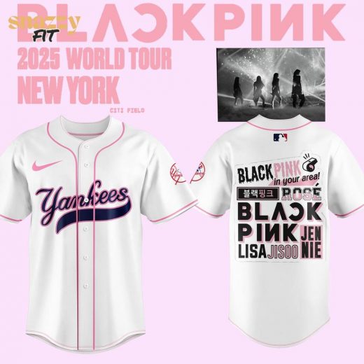 New York Yankees BLACKPINK Limited Edition White Jersey 2025 V3