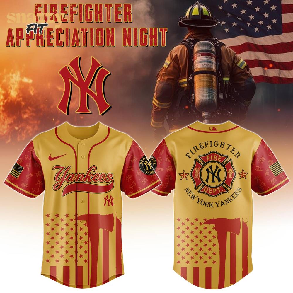 New York Yankees MLB Firefighter Appreciation Night Special Edition Jersey 2025 New York Yankees MLB Firefighter Appreciation Night Special Edition Jersey 2025