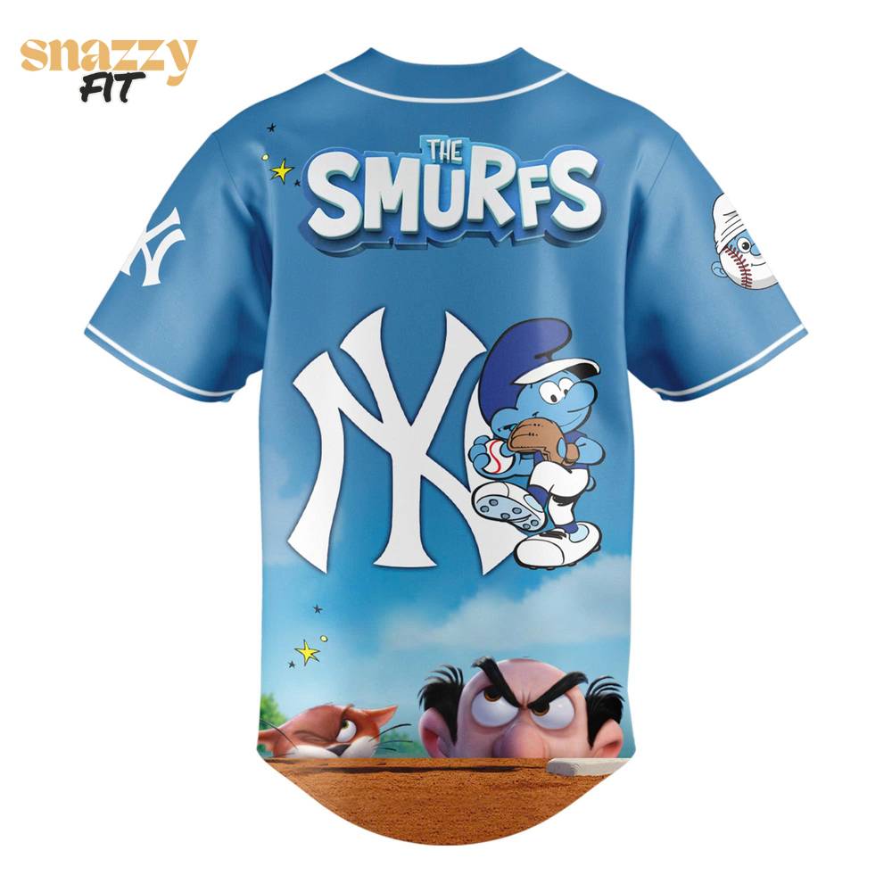 New York Yankees MLB The Smurt Night Special Edition Jersey 2025 New York Yankees MLB The Smurt Night Special Edition Jersey 2025