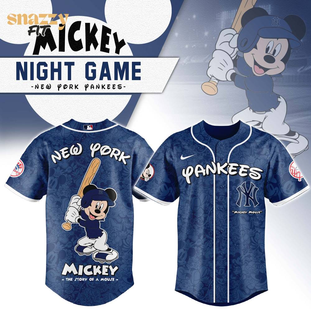 New York Yankees Mickey Night Game Jersey New York Yankees Mickey Night Game Jersey