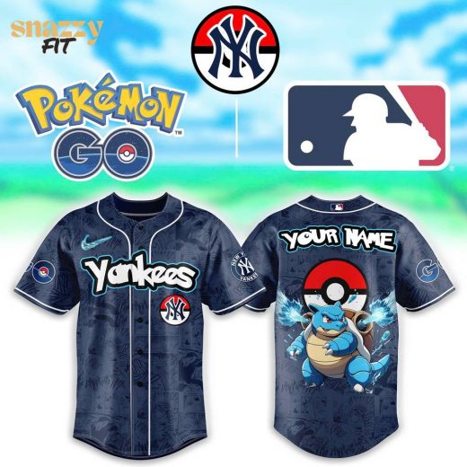 New York Yankees Pokemon Go Blastoise Jersey