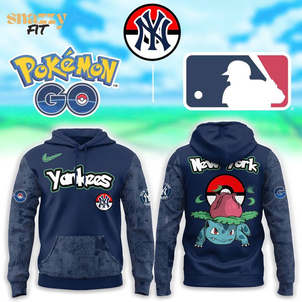 New York Yankees Pokemon Go Bulbasaur Hoodie New York Yankees Pokemon Go Bulbasaur Hoodie