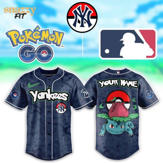 New York Yankees Pokemon Go Bulbasaur Jersey