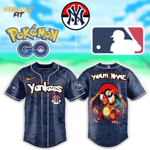 New York Yankees Pokemon Go Charizard Jersey