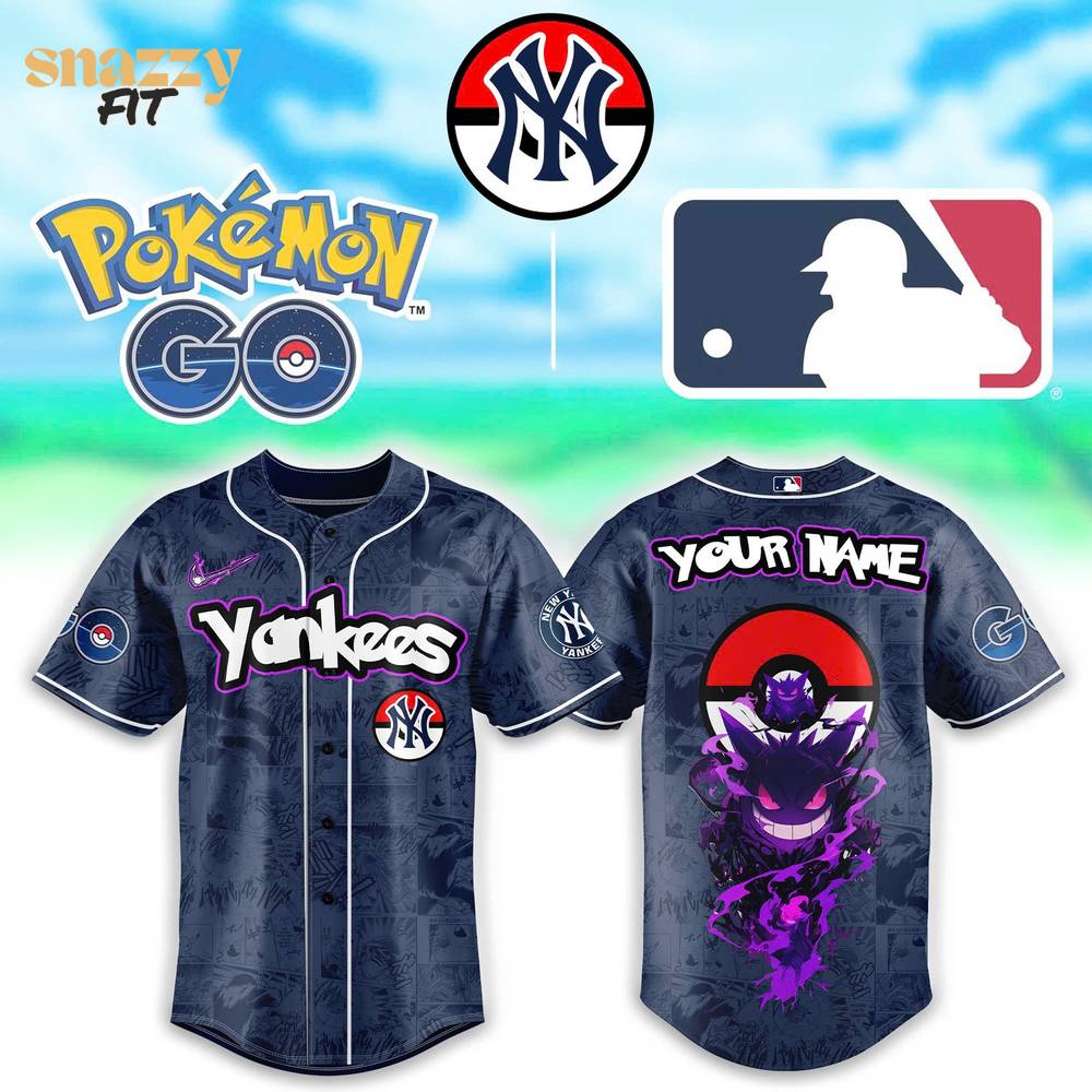 New York Yankees Pokemon Go Gengar Jersey New York Yankees Pokemon Go Gengar Jersey