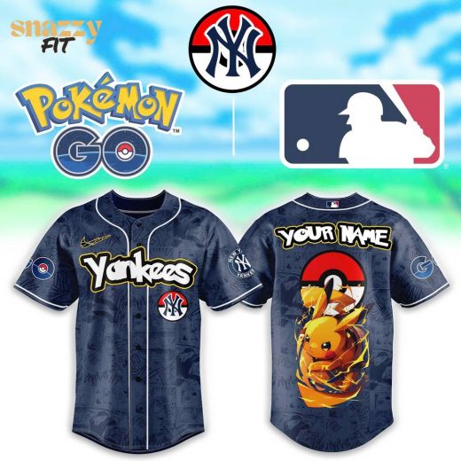 New York Yankees Pokemon Go Pikachu Jersey
