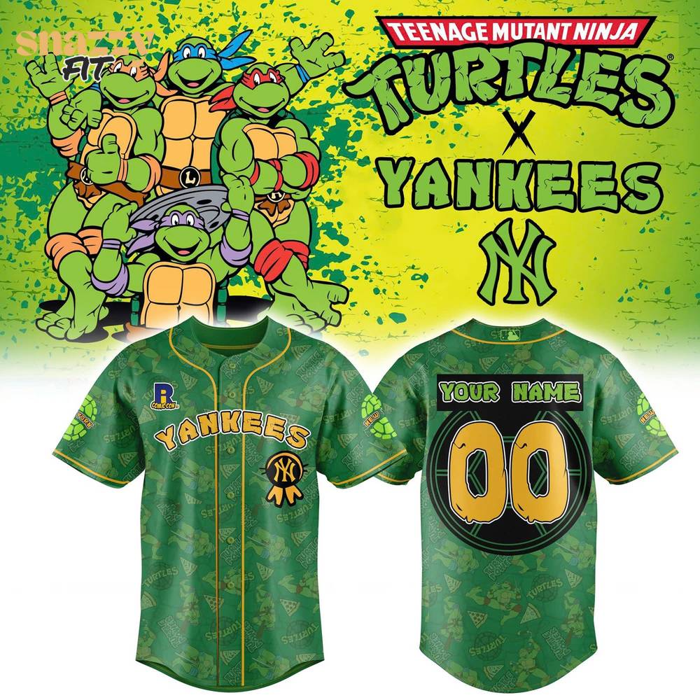 New York Yankees Turtle Powered RI Comic Jersey New York Yankees Turtle Powered RI Comic Jersey