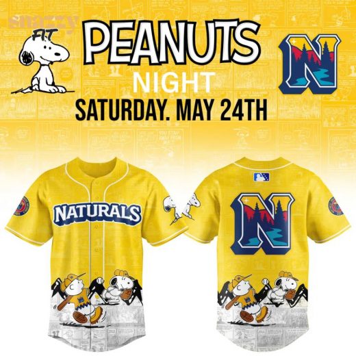 Northwest Arkansas Naturals Peanuts Night Special Jersey 2025