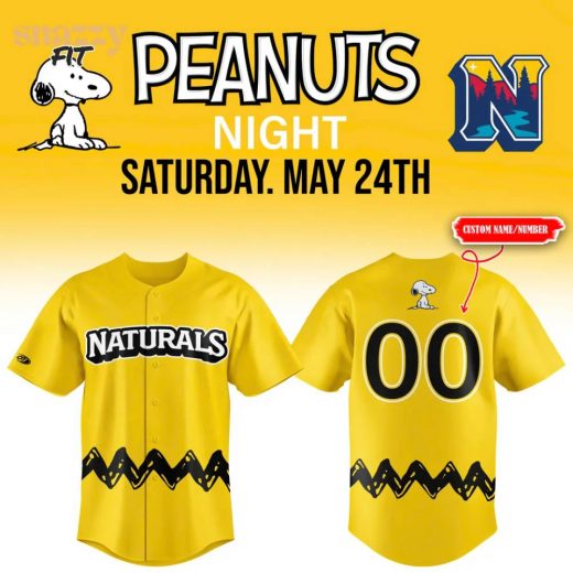 Northwest Arkansas Naturals Peanuts Night Special Jersey 2025 V2