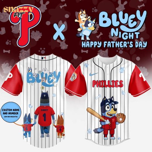 Philadelphia Phillies Blue Night x Happy Fatherâs Day Limited Edition Jersey 2025