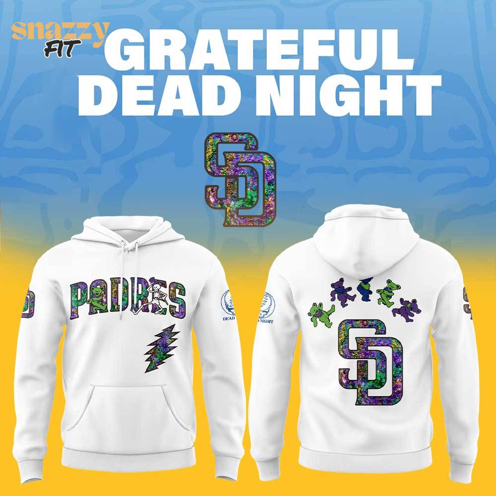 San Diego Padres Grateful Dead Night Hoodie San Diego Padres Grateful Dead Night Hoodie