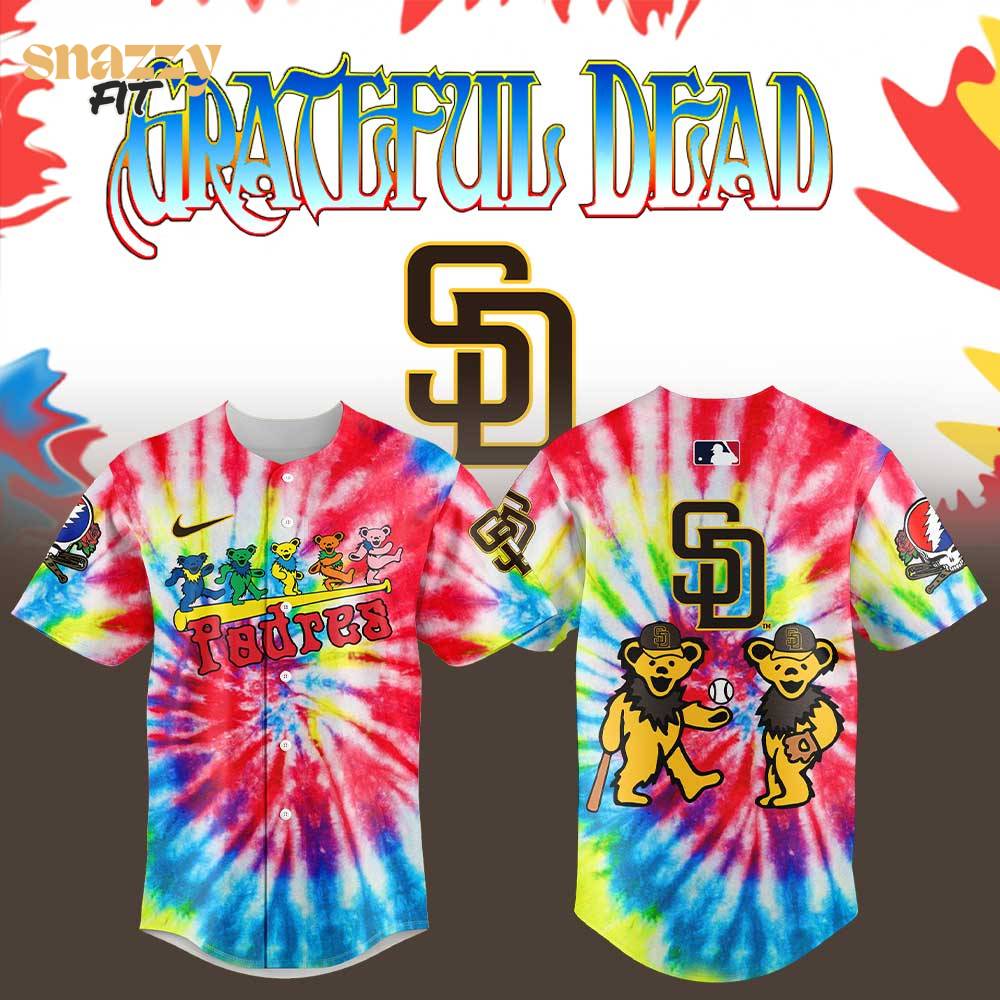 San Diego Padres Grateful Dead Night Jersey 2025 San Diego Padres Grateful Dead Night Jersey 2025