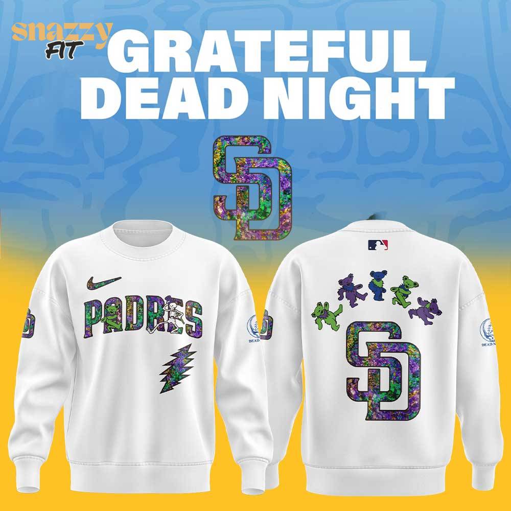 San Diego Padres Grateful Dead Night Sweatshirt 2025 San Diego Padres Grateful Dead Night Sweatshirt 2025