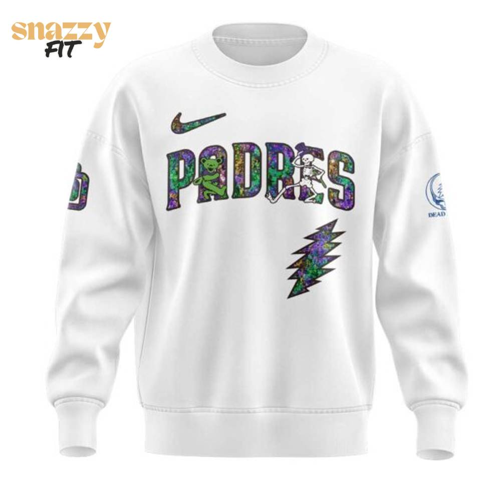 San Diego Padres Grateful Dead Night Sweatshirt 2025 San Diego Padres Grateful Dead Night Sweatshirt 2025