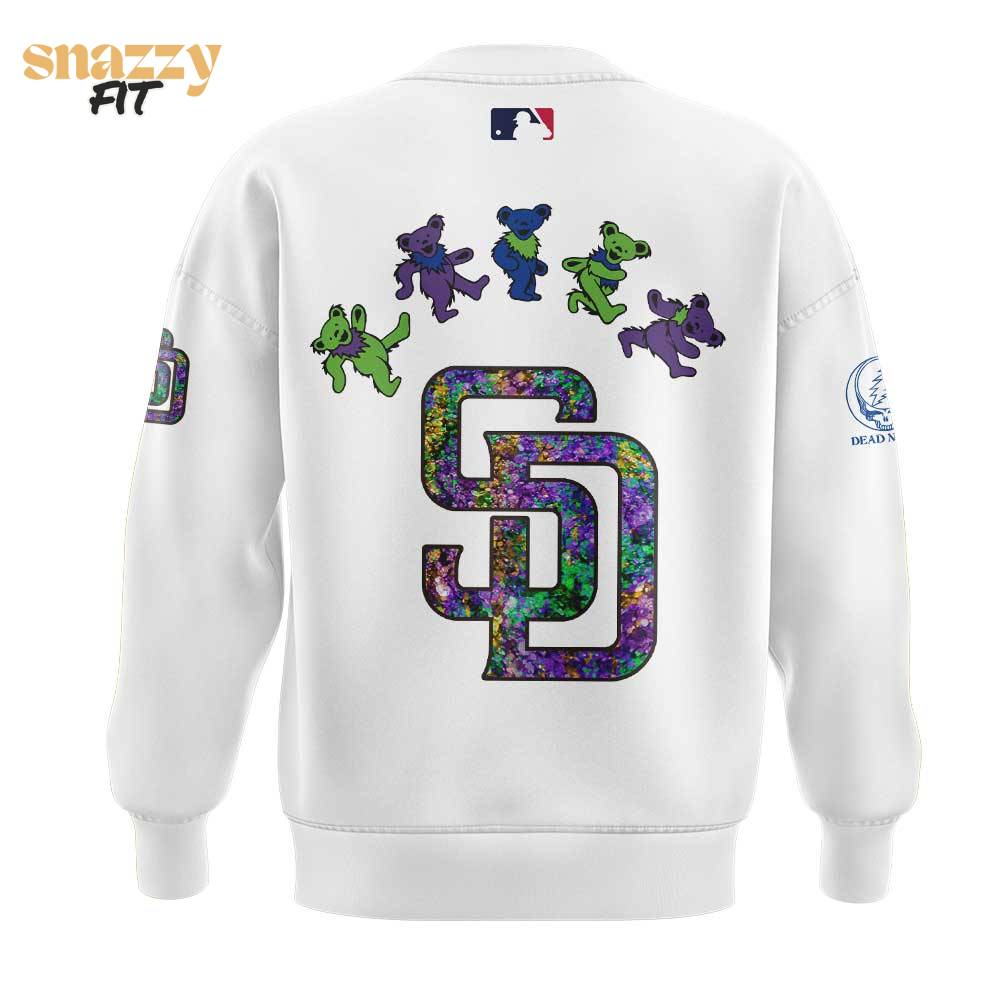 San Diego Padres Grateful Dead Night Sweatshirt 2025 San Diego Padres Grateful Dead Night Sweatshirt 2025