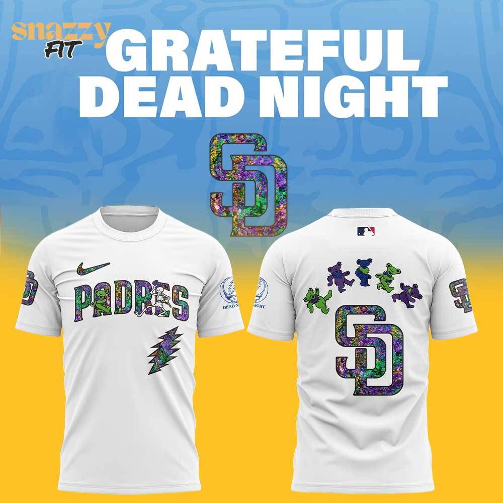 San Diego Padres Grateful Dead Night TShirt 2025 San Diego Padres Grateful Dead Night TShirt 2025