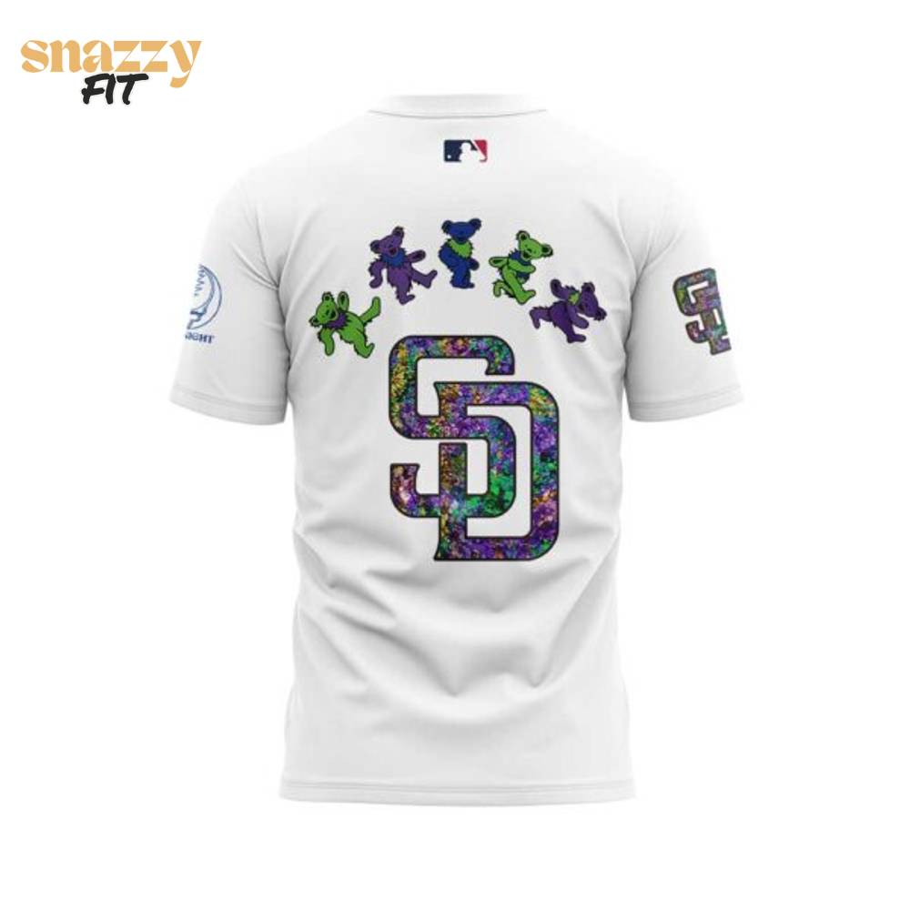 San Diego Padres Grateful Dead Night TShirt 2025 San Diego Padres Grateful Dead Night TShirt 2025