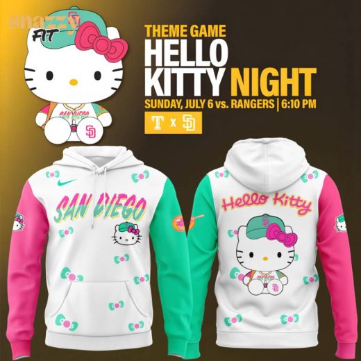 San Diego Padres Hello Kitty Night Hoodie 2025