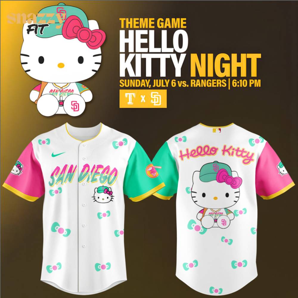 San Diego Padres Hello Kitty Night Jersey 2025 San Diego Padres Hello Kitty Night Jersey 2025