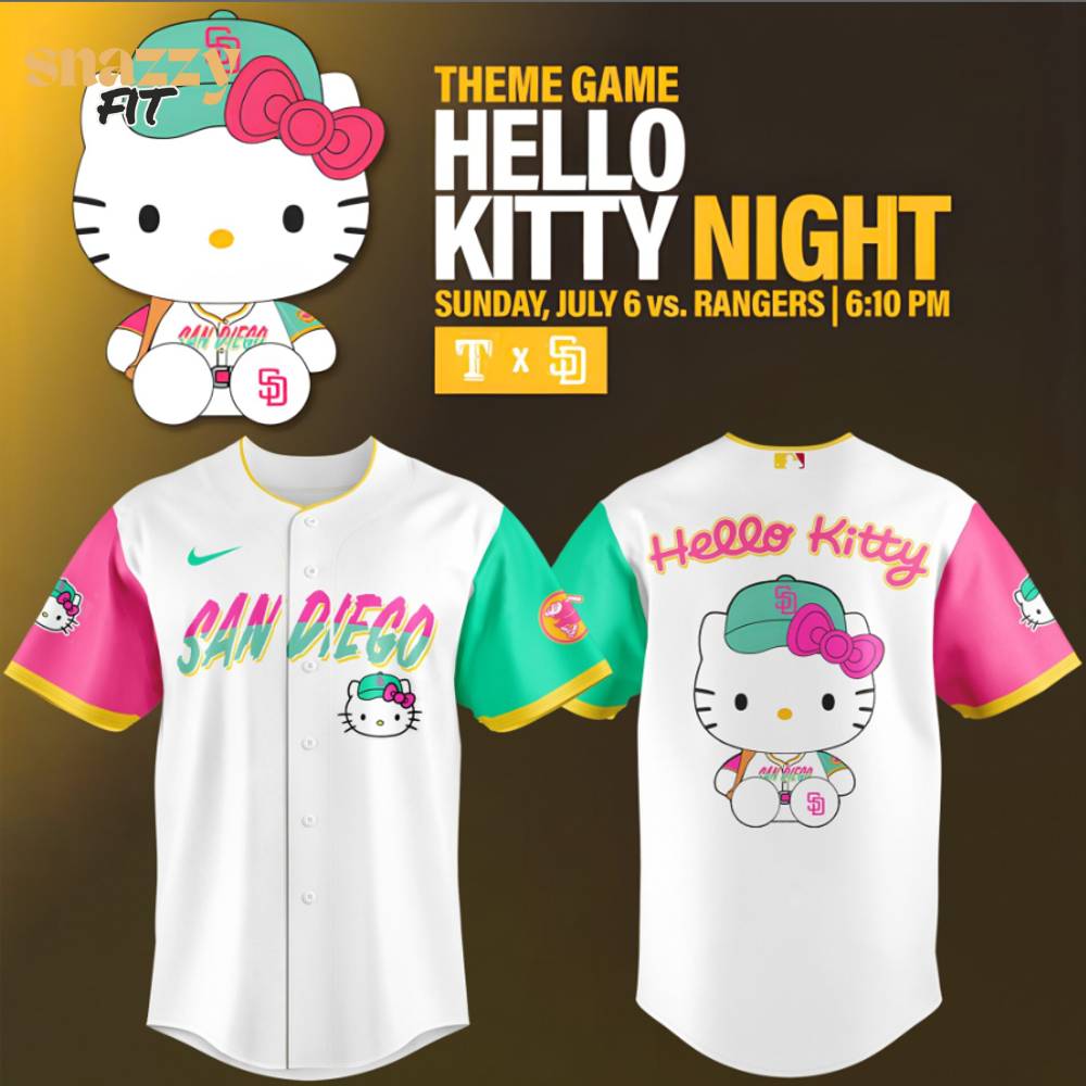 San Diego Padres Hello Kitty Night Jersey 2025 V2 San Diego Padres Hello Kitty Night Jersey 2025 V2