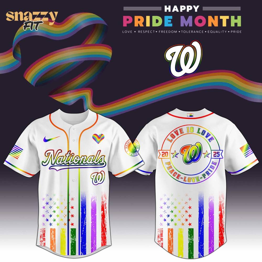 Washington Nationals MLB Happy Pride Month Limited Edition Jersey 2025 Washington Nationals MLB Happy Pride Month Limited Edition Jersey 2025
