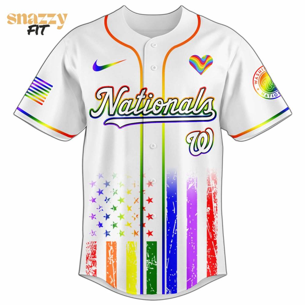 Washington Nationals MLB Happy Pride Month Limited Edition Jersey 2025 Washington Nationals MLB Happy Pride Month Limited Edition Jersey 2025