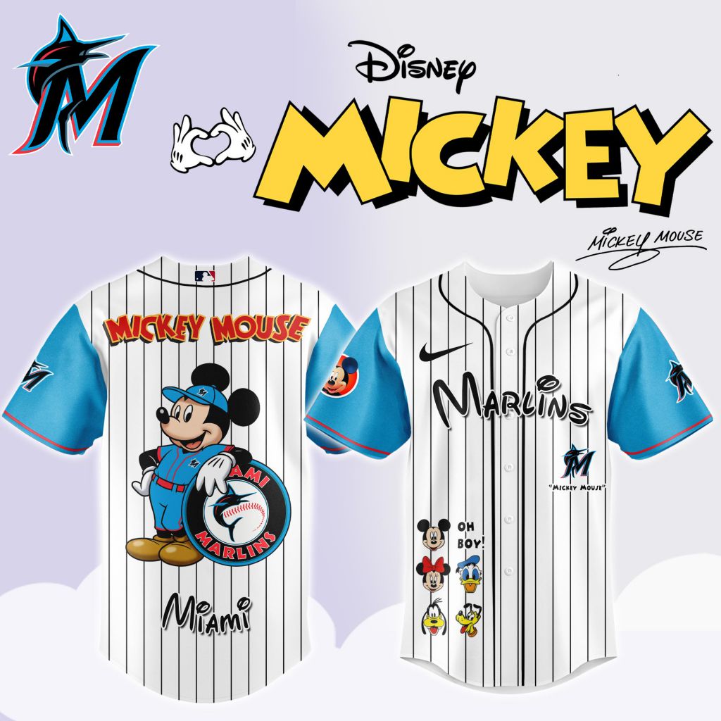 Miami Marlins Mickey Mouse And Friends Jersey Miami Marlins Mickey Mouse And Friends Jersey